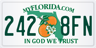 FL license plate 2428FN
