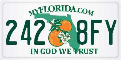FL license plate 2428FY