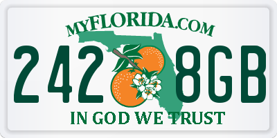 FL license plate 2428GB