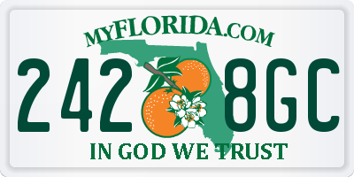 FL license plate 2428GC
