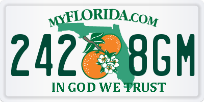 FL license plate 2428GM
