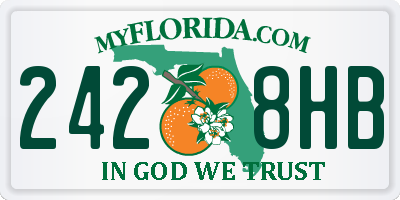 FL license plate 2428HB