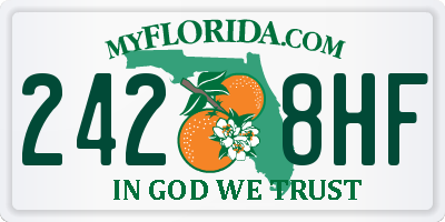 FL license plate 2428HF