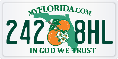 FL license plate 2428HL