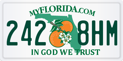 FL license plate 2428HM