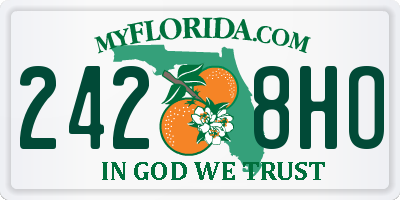 FL license plate 2428HO