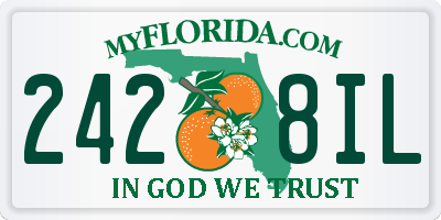 FL license plate 2428IL