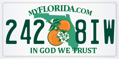 FL license plate 2428IW