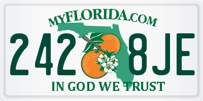 FL license plate 2428JE