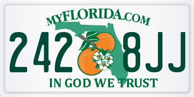 FL license plate 2428JJ