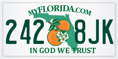 FL license plate 2428JK