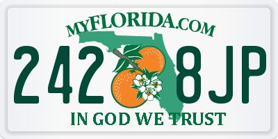FL license plate 2428JP
