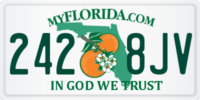 FL license plate 2428JV