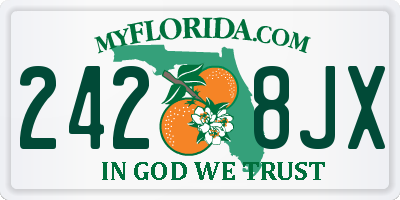 FL license plate 2428JX