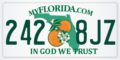 FL license plate 2428JZ