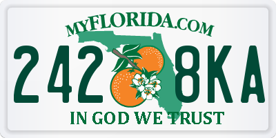 FL license plate 2428KA