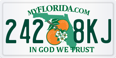 FL license plate 2428KJ