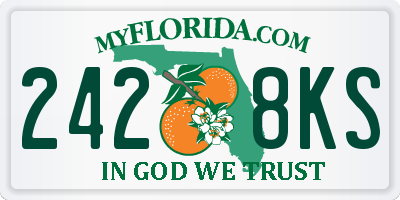 FL license plate 2428KS