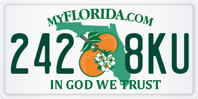 FL license plate 2428KU