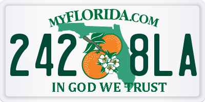FL license plate 2428LA