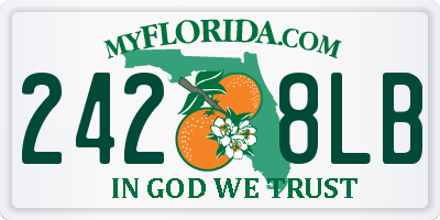 FL license plate 2428LB