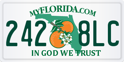 FL license plate 2428LC
