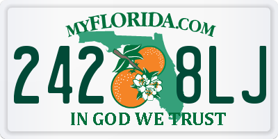 FL license plate 2428LJ