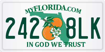 FL license plate 2428LK