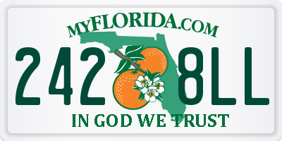 FL license plate 2428LL