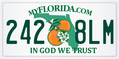 FL license plate 2428LM