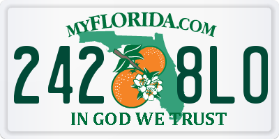 FL license plate 2428LO