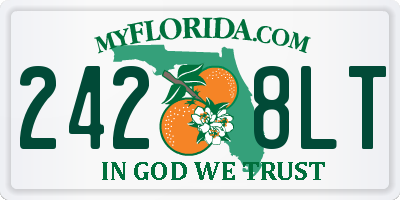 FL license plate 2428LT