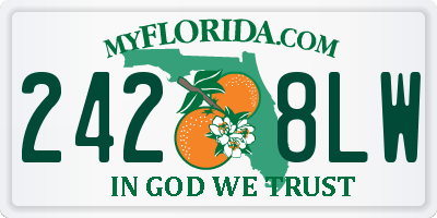 FL license plate 2428LW