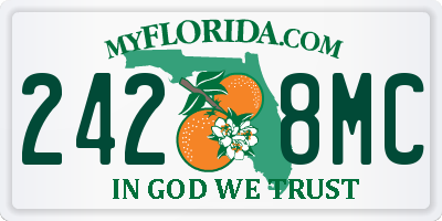 FL license plate 2428MC