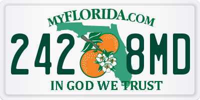 FL license plate 2428MD