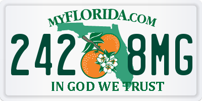FL license plate 2428MG