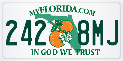 FL license plate 2428MJ