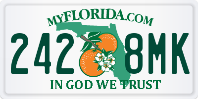 FL license plate 2428MK