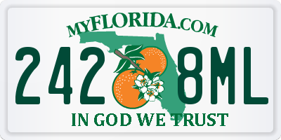 FL license plate 2428ML