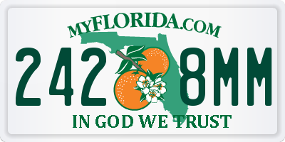 FL license plate 2428MM