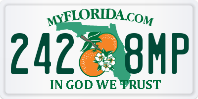 FL license plate 2428MP