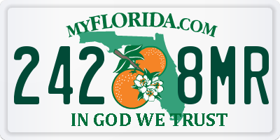 FL license plate 2428MR