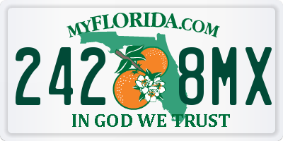 FL license plate 2428MX