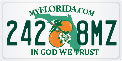 FL license plate 2428MZ
