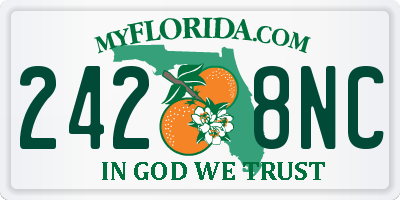 FL license plate 2428NC