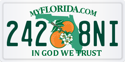FL license plate 2428NI