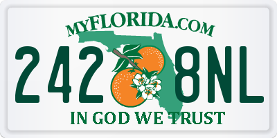 FL license plate 2428NL