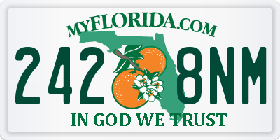 FL license plate 2428NM
