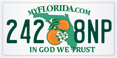 FL license plate 2428NP