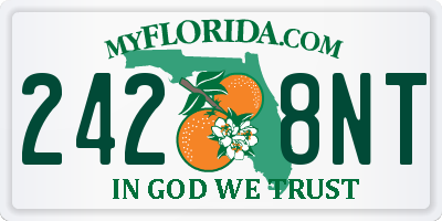 FL license plate 2428NT
